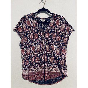 SOLD Lucky Brand Multicolor Paisley Blouse